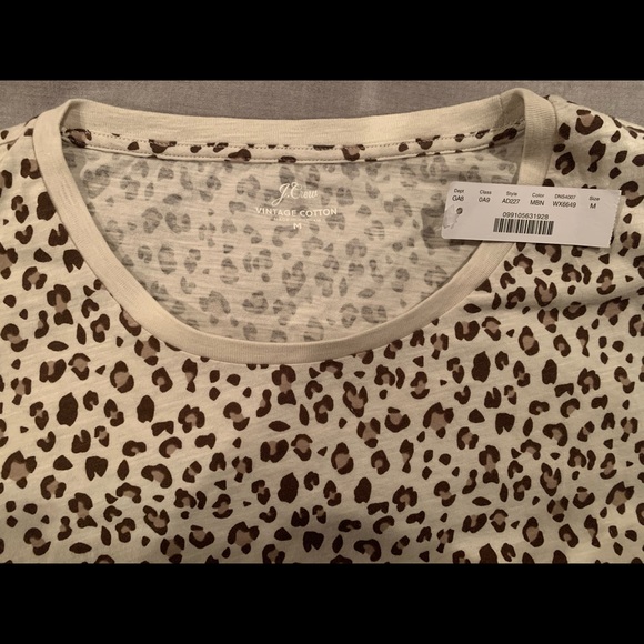 NWT J.Crew vintage cotton leopard print t-shirt - Picture 2 of 2